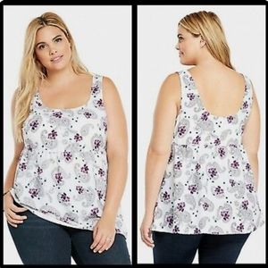 Torrid paisley baby doll top